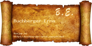 Buchberger Erna névjegykártya